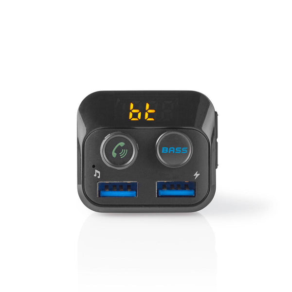 Nedis CATR120BK Fm-transmitter Voor In De Auto Bluetooth&reg; Bass Boost Microsd-kaartsleuf Handsfr