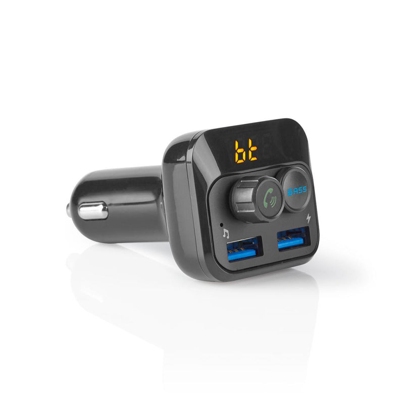 Nedis CATR120BK Fm-transmitter Voor In De Auto Bluetooth&reg; Bass Boost Microsd-kaartsleuf Handsfr