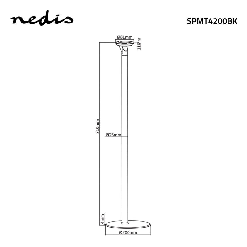 Nedis SPMT4200BK Speakerstandaard Google Home Max. 2 Kg Vast