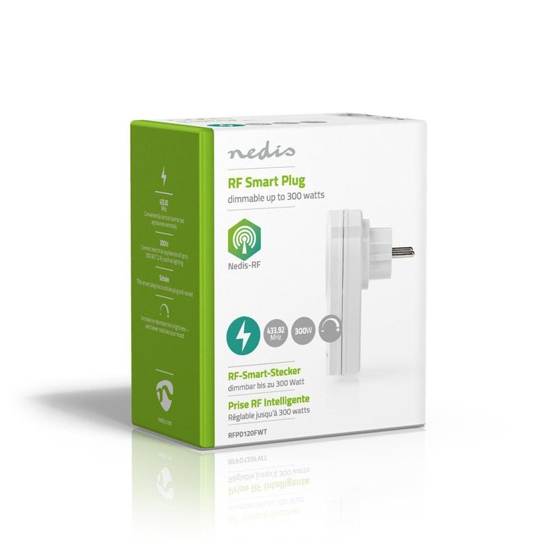 Nedis RFPD120FWT Rf Smart Stekker Dimbaar Schuko Type F 300 W