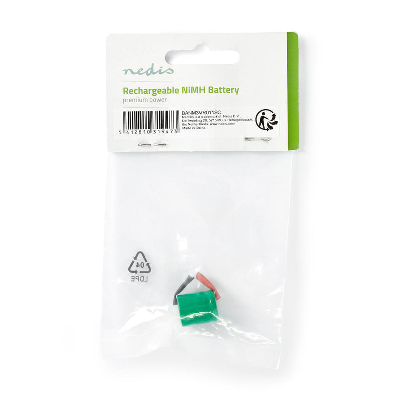 Nedis BANM3VR011SC Nikkel-metaalhydride-accu 1,2 V 300 Mah Soldeerlip