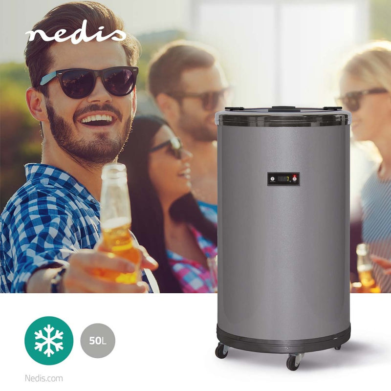Nedis KAPC100SS Draagbare Minikoelkast 50L 220-240V Grijs