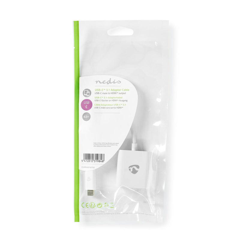 Nedis CCGP64651WT02 Usb Type-c Adapter Cable Type-c Male - Hdmi Female 0.2 M White