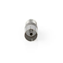 Nedis CSGB41955ME Satelliet- En Antenne-adapter F-female Iec (coax) Female Vernikkeld 75 Ohm Recht