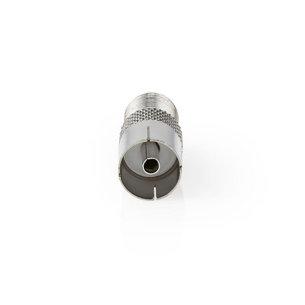 Nedis CSGB41955ME Satelliet- En Antenne-adapter F-female Iec (coax) Female Vernikkeld 75 Ohm Recht