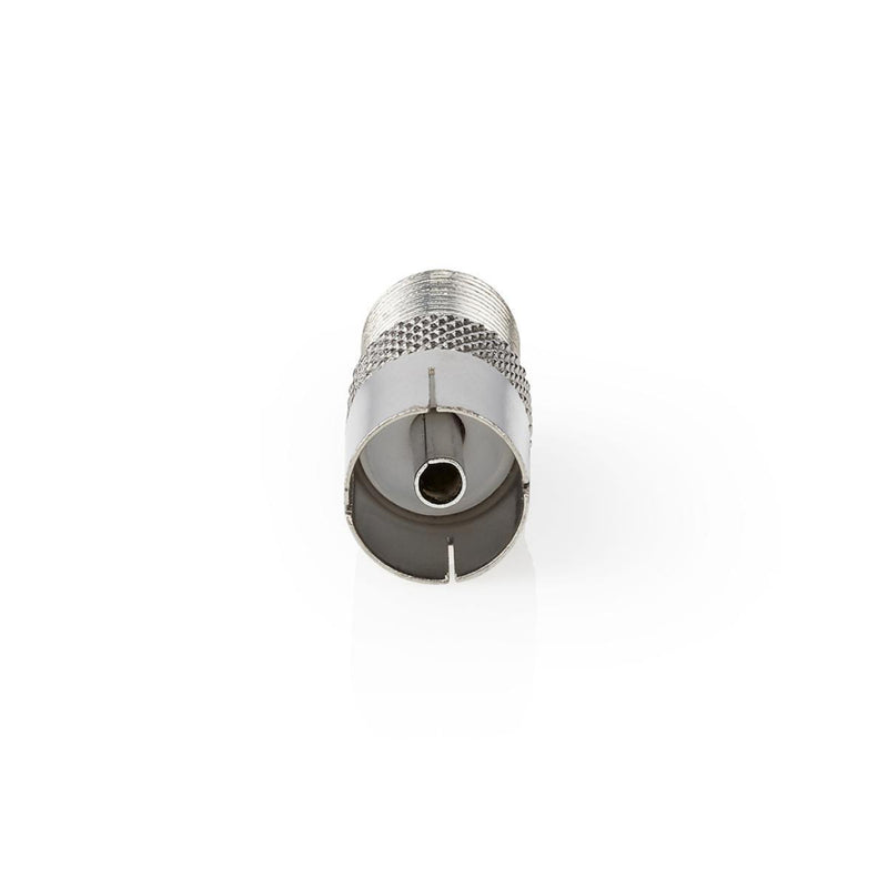 Nedis CSGB41955ME Satelliet- En Antenne-adapter F-female Iec (coax) Female Vernikkeld 75 Ohm Recht