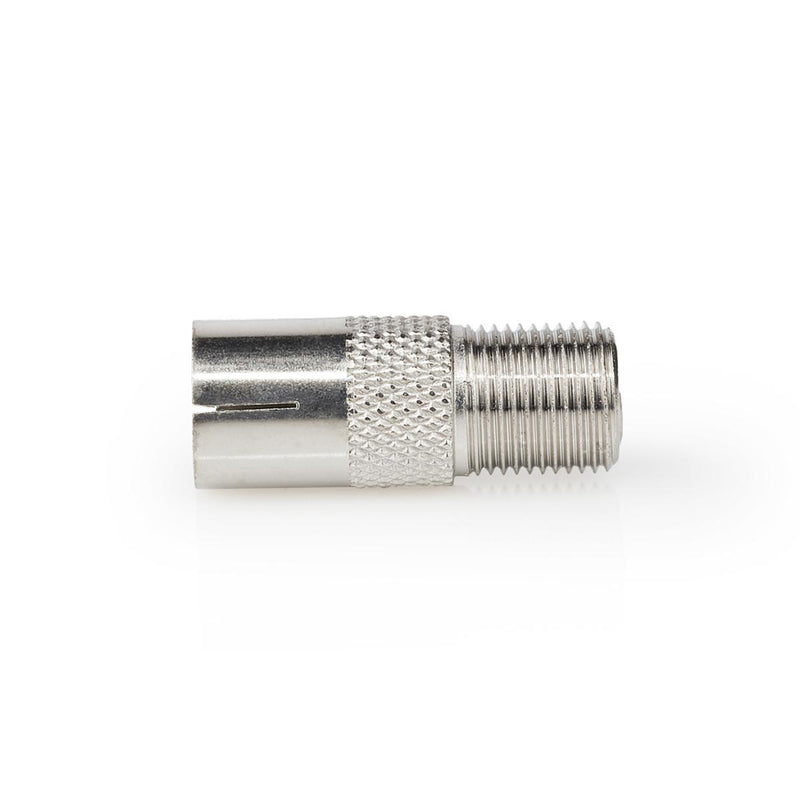 Nedis CSGB41955ME Satelliet- En Antenne-adapter F-female Iec (coax) Female Vernikkeld 75 Ohm Recht