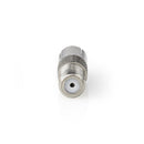 Nedis CSGB41955ME Satelliet- En Antenne-adapter F-female Iec (coax) Female Vernikkeld 75 Ohm Recht