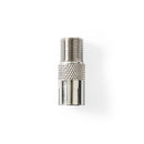 Nedis CSGB41955ME Satelliet- En Antenne-adapter F-female Iec (coax) Female Vernikkeld 75 Ohm Recht