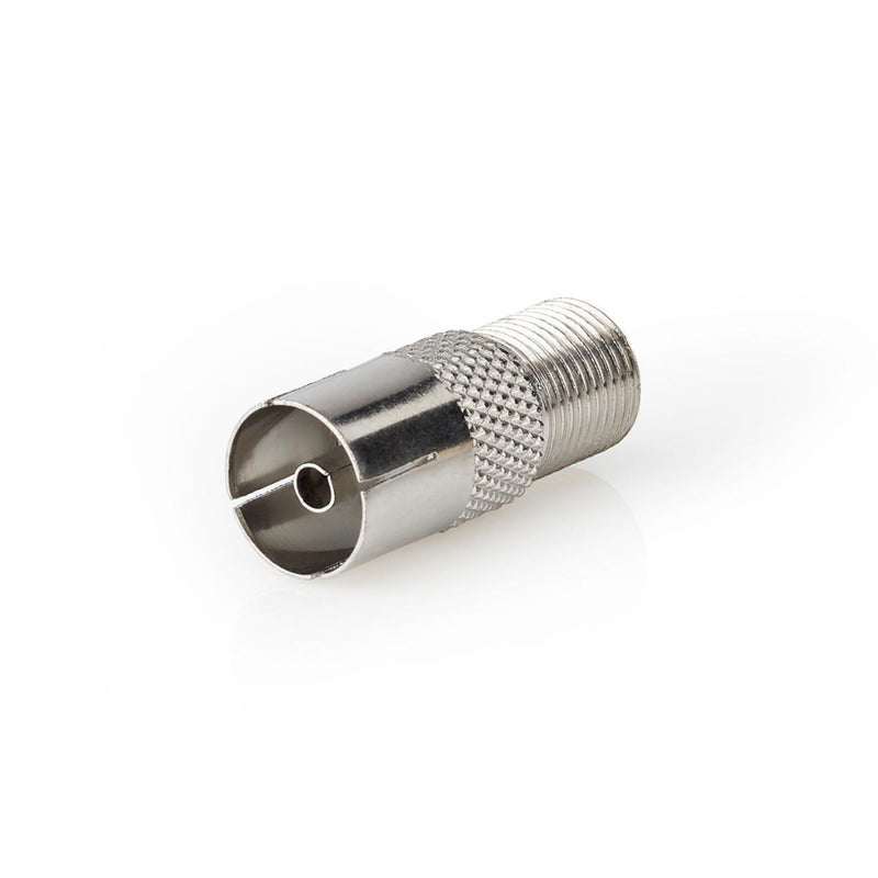 Nedis CSGB41955ME Satelliet- En Antenne-adapter F-female Iec (coax) Female Vernikkeld 75 Ohm Recht