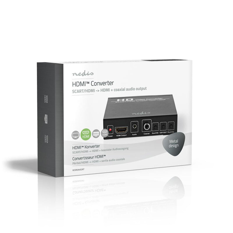 Nedis VCON3452AT Scart-naar-hdmi&trade;-converter 1-wegs - Scart-ingang Hdmi&trade;-uitgang