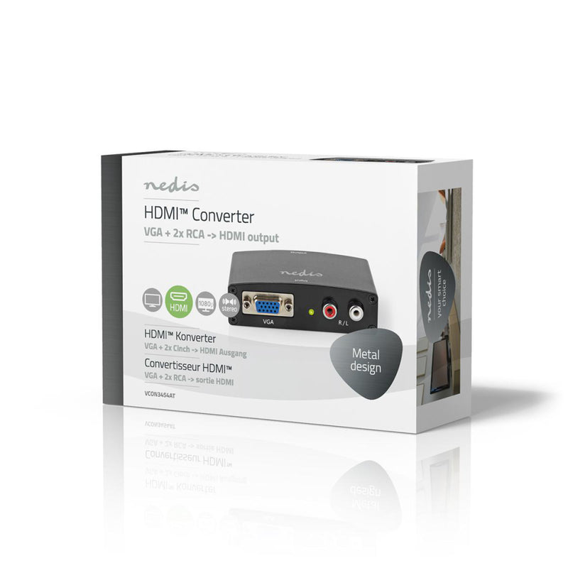 Nedis VCON3454AT Vga-naar-hdmi&trade;-converter 1-wegs - Vga + 2x Rca (l/r)-ingang Hdmi&trade;-uitg