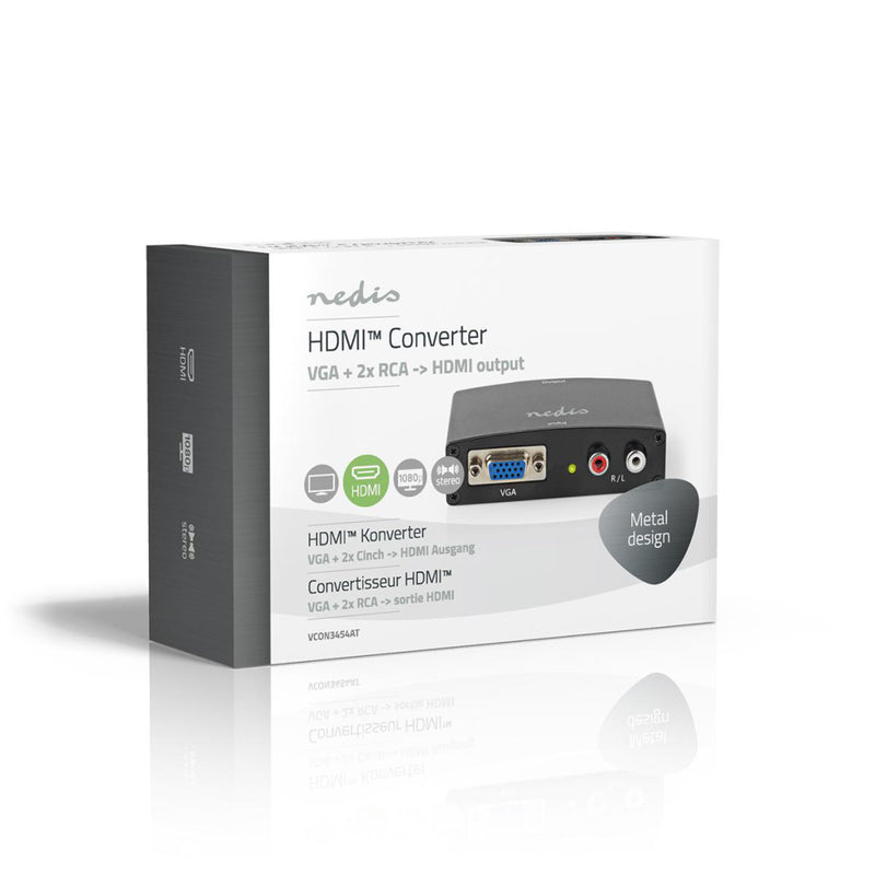 Nedis VCON3454AT Vga-naar-hdmi&trade;-converter 1-wegs - Vga + 2x Rca (l/r)-ingang Hdmi&trade;-uitg