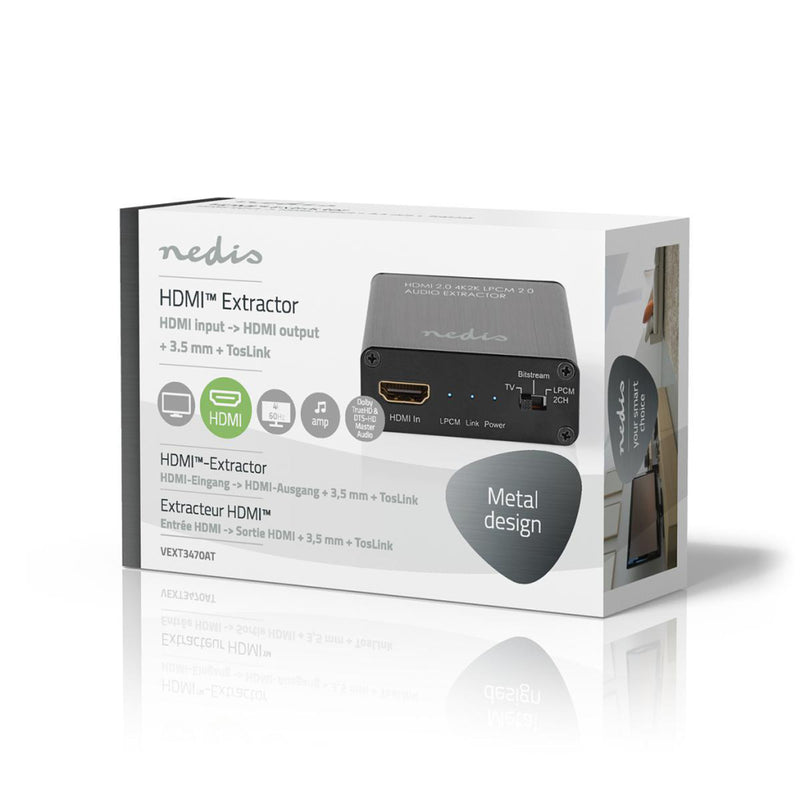 Nedis VEXT3470AT Hdmi&trade; Audio-extractor Digitaal En Stereo - 1x Hdmi&trade; Ingang 1x Hdmi&tra