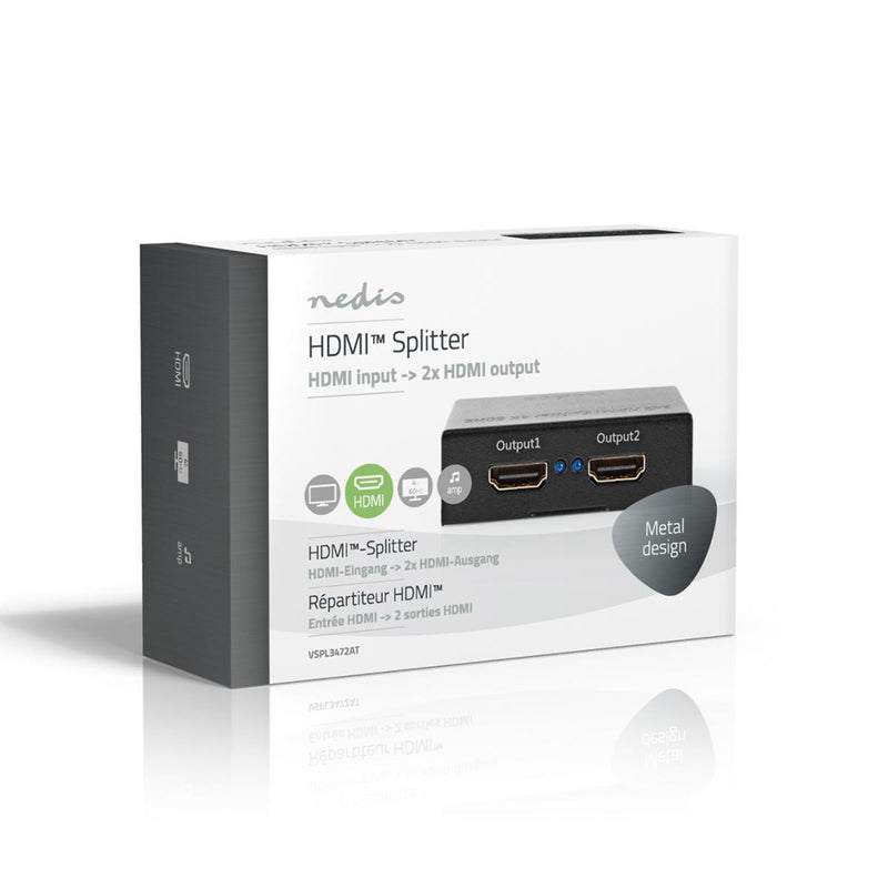 Nedis VSPL3472AT Hdmi&trade;-splitter 2-poorts - 1x Hdmi&trade;-ingang 2x Hdmi&trade;-uitgang 4k2k@