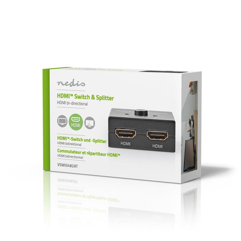 Nedis VSWI3482AT Hdmi&trade;-splitter/switch In E&eacute;n 2x Hdmi&trade;-uitgang - 1x Hdmi&trade;-