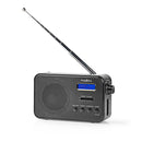 Nedis RDDB1000BK Dab+ Radio 3,6 W Fm Klok & Wekkerfunctie Zwart