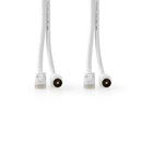 Nedis CSGP4500WT15 Coax- / Cat6-combinatiekabel Met Connectoren 1,5 M