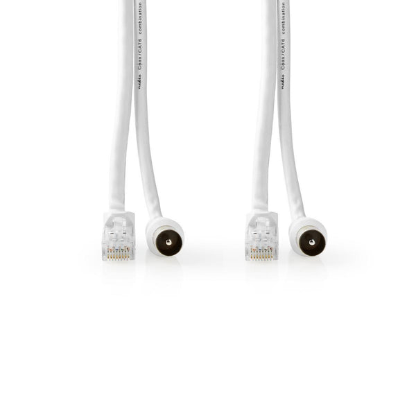 Nedis CSGP4500WT15 Coax- / Cat6-combinatiekabel Met Connectoren 1,5 M