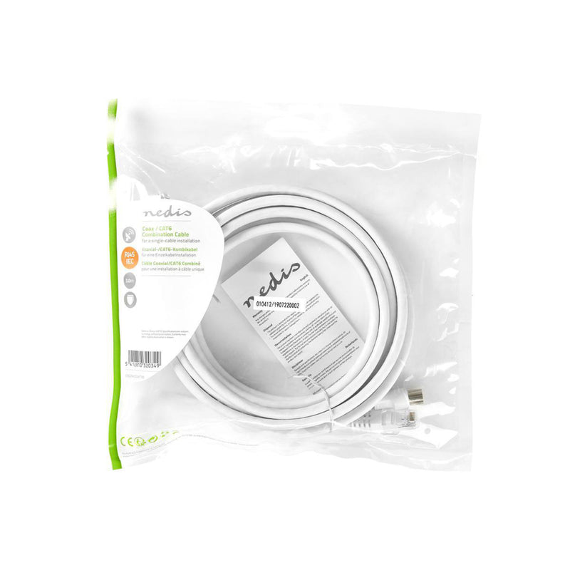 Nedis CSGP4500WT30 Coax- / Cat6-combinatiekabel Met Connectoren 3,0 M