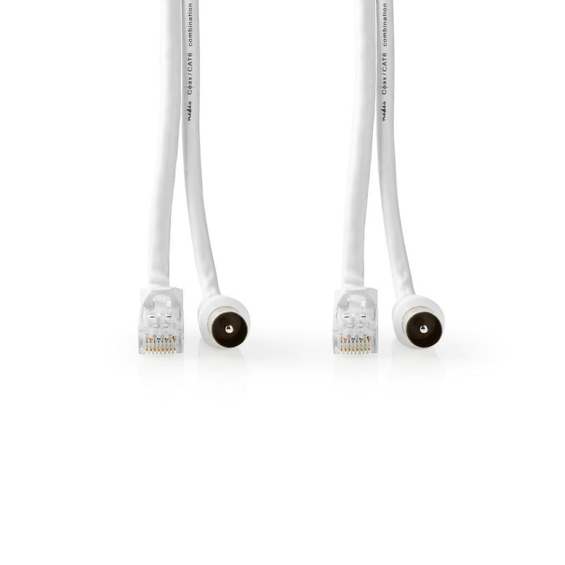 Nedis CSGP4500WT50 Coax- / Cat6-combinatiekabel Met Connectoren 5,0 M