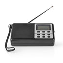 Nedis RDWR1100BK Fm-radio 1,5 W Wereldontvanger Klok &amp; Wekkerfunctie Zwart