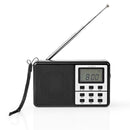 Nedis RDWR1100BK Fm-radio 1,5 W Wereldontvanger Klok &amp; Wekkerfunctie Zwart
