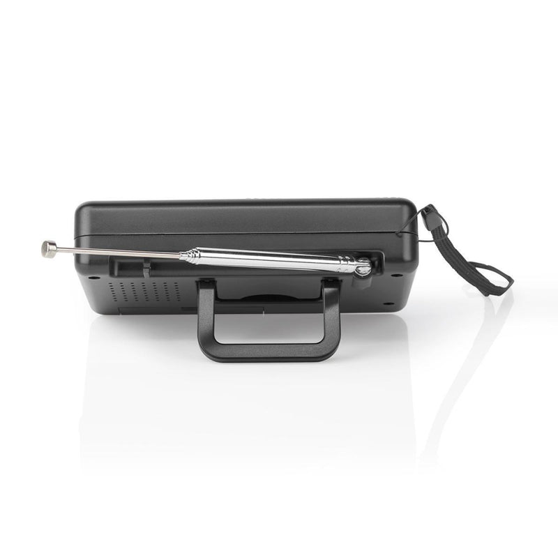 Nedis RDWR1100BK Fm-radio 1,5 W Wereldontvanger Klok &amp; Wekkerfunctie Zwart