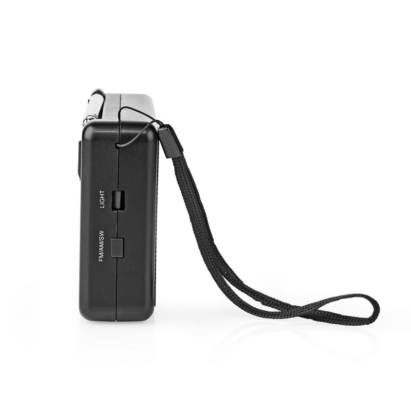 Nedis RDWR1100BK Fm-radio 1,5 W Wereldontvanger Klok &amp; Wekkerfunctie Zwart