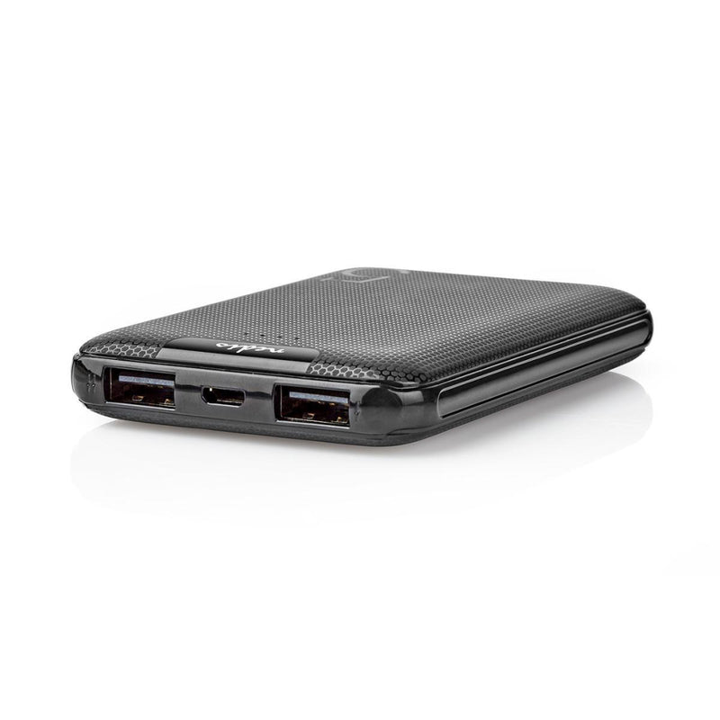 Nedis UPBK5002BK Powerbank 5000 Mah 2 Usb-a Uitgangen 1. 0 A Micro-usb Ingang Zwart