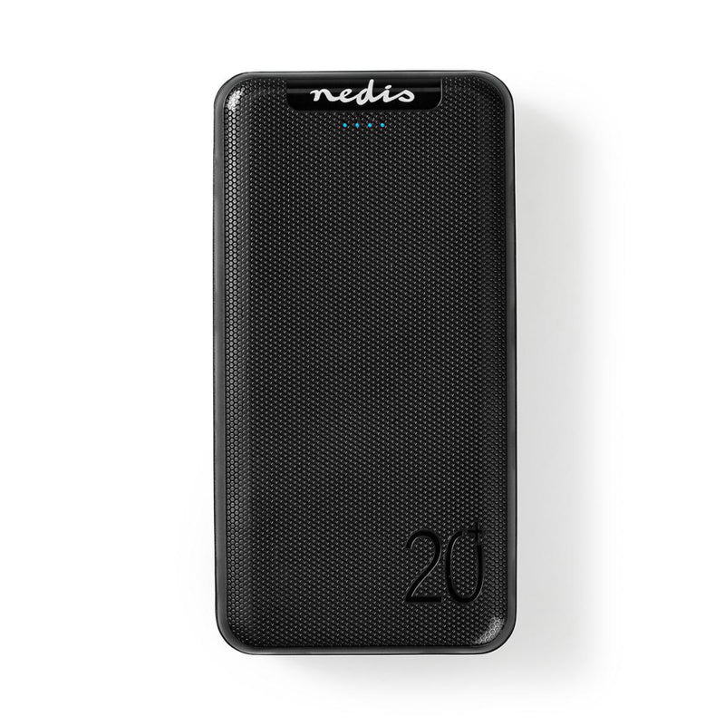 Nedis UPBK20002BK Powerbank 20. 000 Mah 3 Uitgangen 3.0 / 2.1 / 1.0 A Usb-c&trade; / Micro-usb-inga