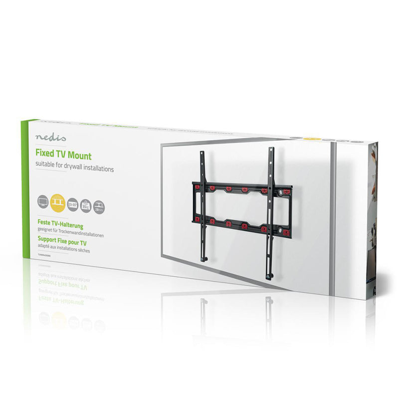 Nedis TVWM4030BK Vaste Tv-beugel Voor Gipsplaat Zwart 23 - 55&quot; Max. 35 Kg 28 Mm Afstand Tot Mu