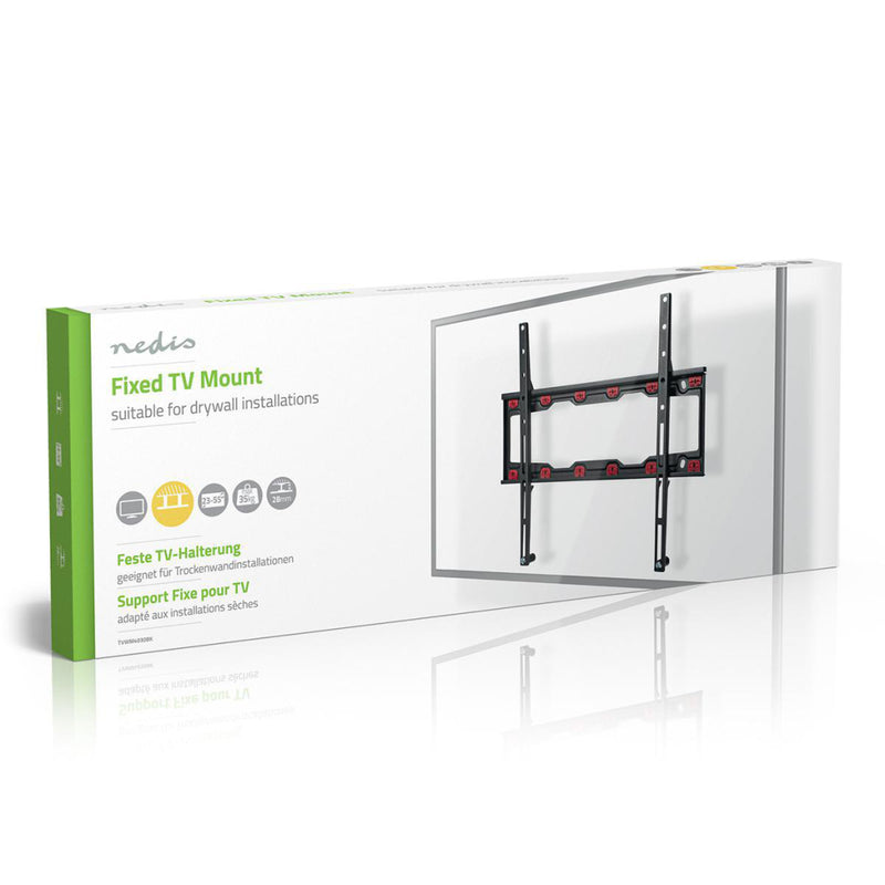 Nedis TVWM4030BK Vaste Tv-beugel Voor Gipsplaat Zwart 23 - 55&quot; Max. 35 Kg 28 Mm Afstand Tot Mu