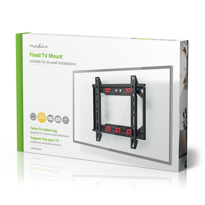 Nedis TVWM4010BK Vaste Tv-beugel Voor Gipsplaat 13 - 27&quot; Max. 15 Kg 28 Mm Afstand Tot Muur Zwa