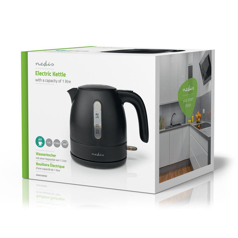 Nedis KAWK300EBK Waterkoker 1L 2150W Zwart