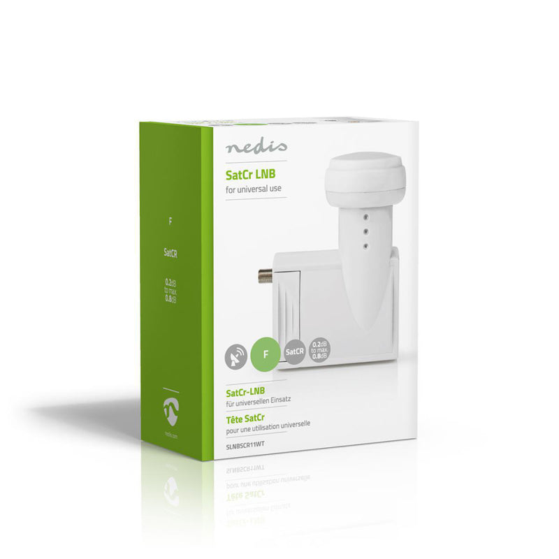 Nedis SLNBSCR11WT Universele Lnb Satcr Ruisgetal 0,2 - 0,8 Db