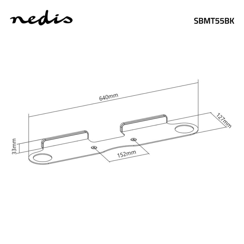 Nedis SBMT55BK Soundbarbeugel Wand Voor Sonos® Beam? Max. 5 Kg