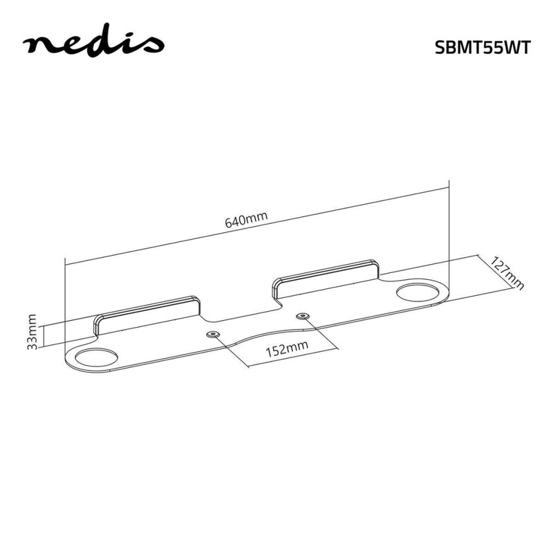 Nedis SBMT55WT Soundbarbeugel Wand Voor Sonos® Beam? Max. 5 Kg