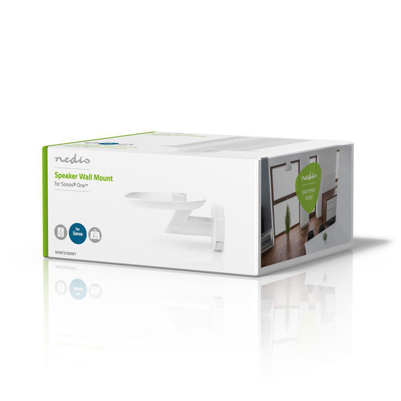 Nedis SPMT5700WT Muurbeugel Voor Speakers Voor Sonos One / Sonos® Play:1 Max. 3 Kg Vast
