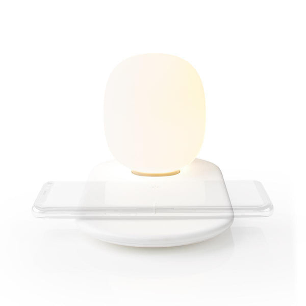 Nedis LTLQ10W1WT Led-nachtlamp Met Touch-bediening Draadloze Qi-lader Voor Smartphone 10 W
