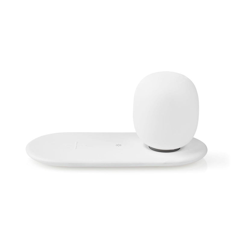 Nedis LTLQ10W1WT Led-nachtlamp Met Touch-bediening Draadloze Qi-lader Voor Smartphone 10 W