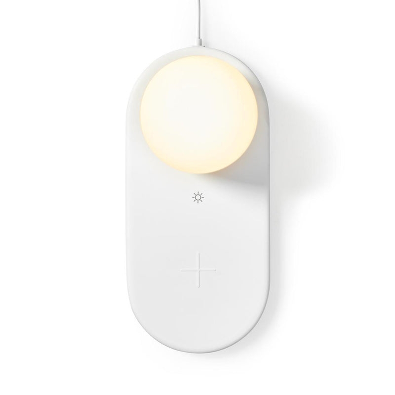 Nedis LTLQ10W1WT Led-nachtlamp Met Touch-bediening Draadloze Qi-lader Voor Smartphone 10 W
