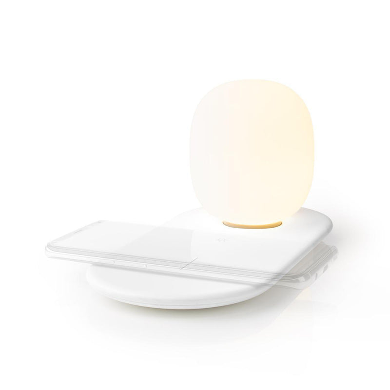Nedis LTLQ10W1WT Led-nachtlamp Met Touch-bediening Draadloze Qi-lader Voor Smartphone 10 W