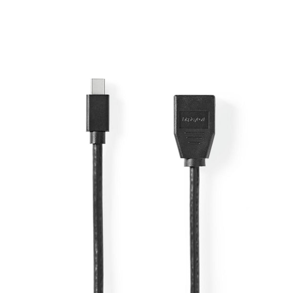 Nedis CCGB37454BK02 Mini-displayport - Displayport-kabel Mini-displayport Male - Displayport Female