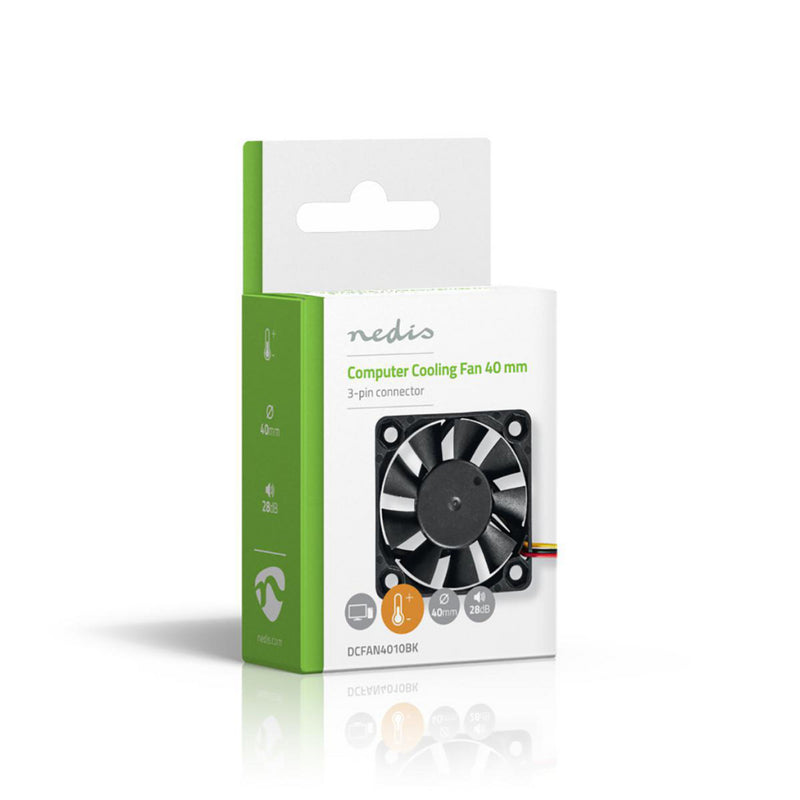 Nedis DCFAN4010BK Computerventilatordc 40 Mm 3-pins Stil