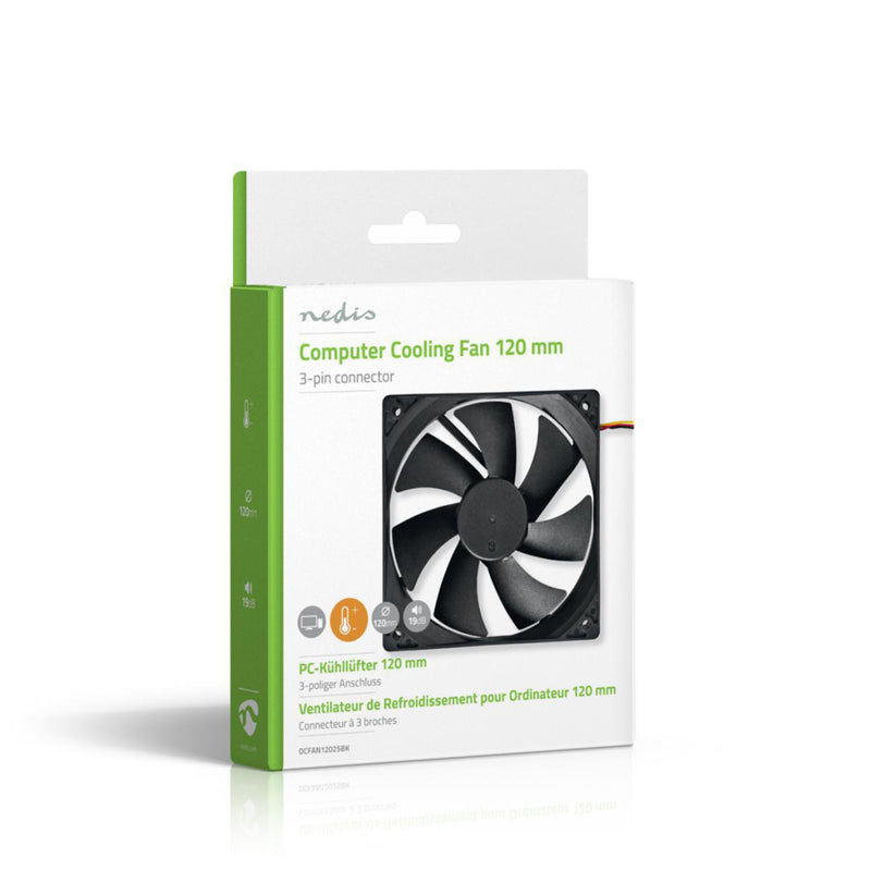Nedis DCFAN12025BK Computerventilatordc 120 Mm 3-pin Stil