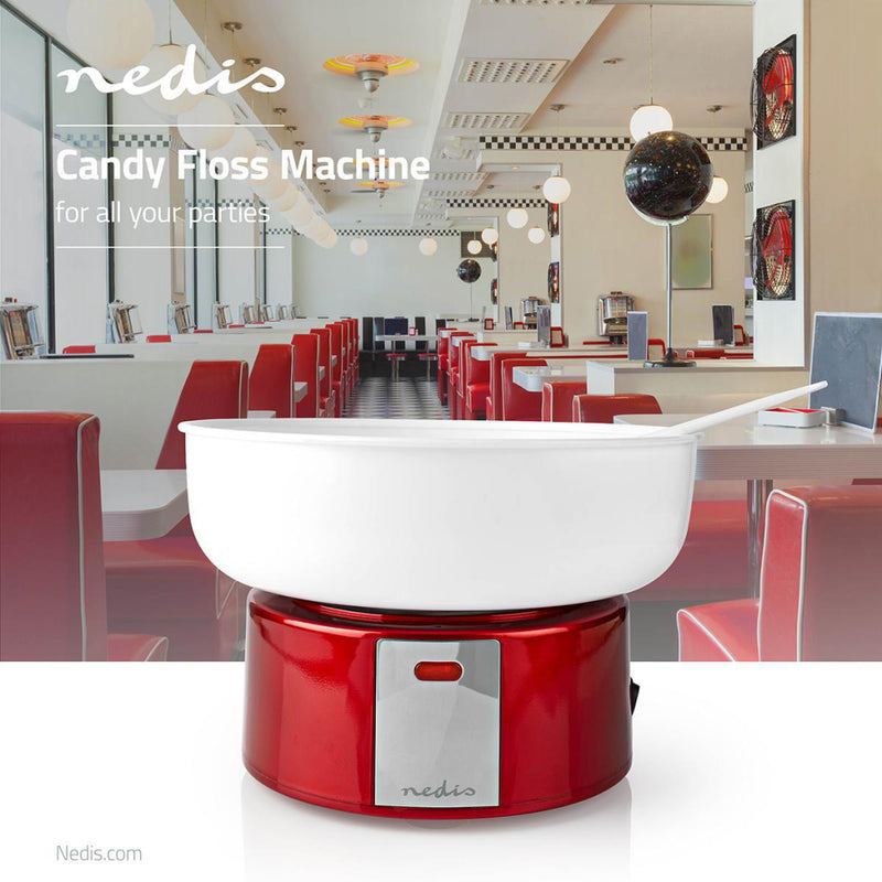 Nedis FCCM100FRD Suikerspinmachine 500 W Vintage Rood / Wit