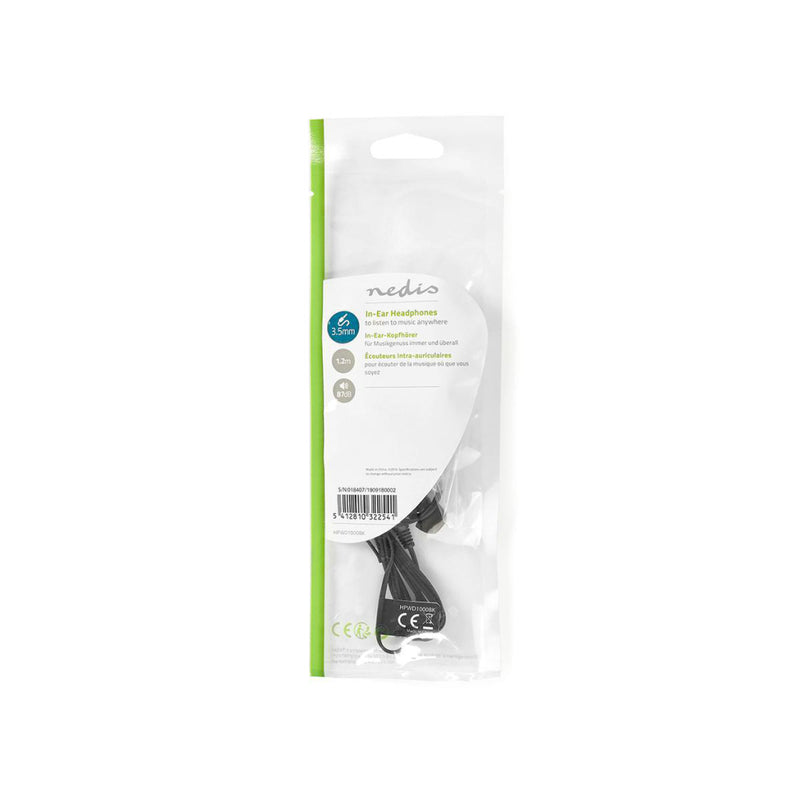 Nedis HPWD1000BK Bedrade Koptelefoon 3,5 Mm Kabellengte: 1.20 M Zwart