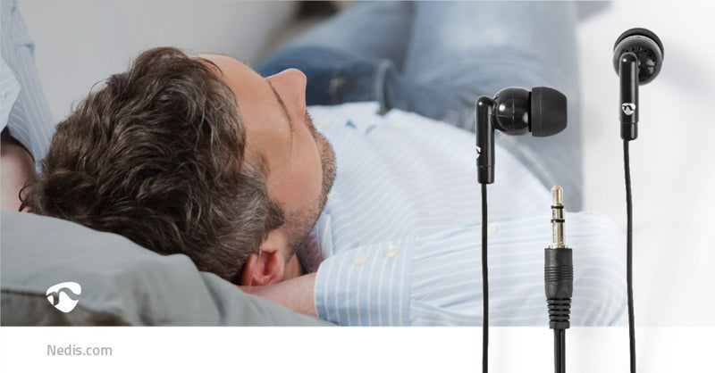 Nedis HPWD1000BK Bedrade Koptelefoon 3,5 Mm Kabellengte: 1.20 M Zwart