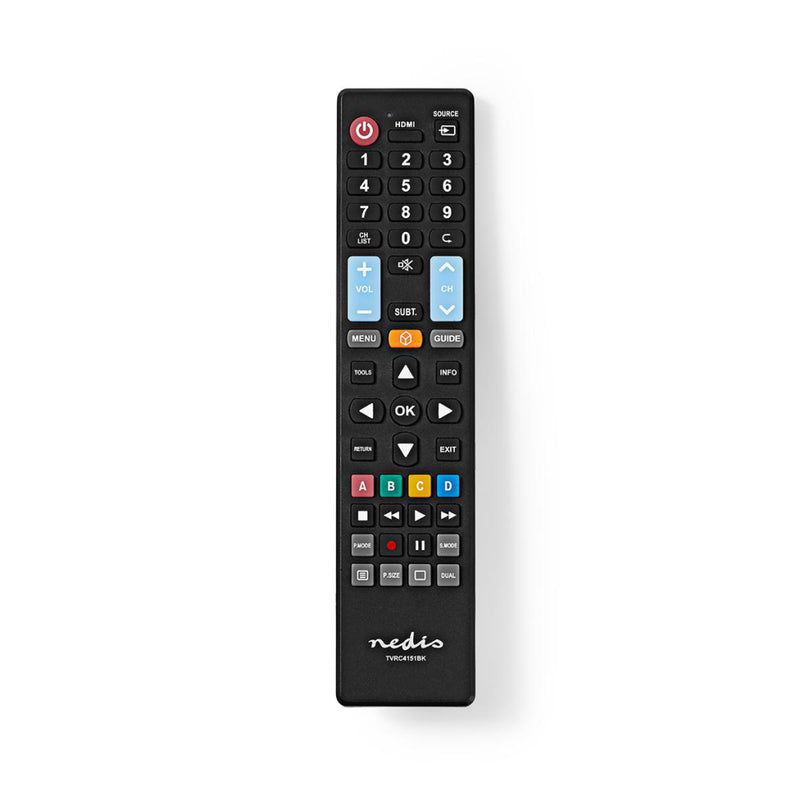 Nedis TVRC4151BK Vervangende Afstandsbediening Voorgeprogrammeerd Bedient 5 Apparaten
